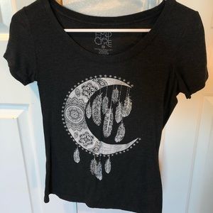 Dark grey moon tee shirt